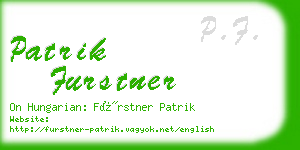 patrik furstner business card